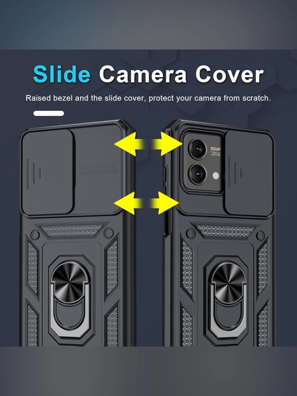 NEW Rugged Black Tactical Phone Case with Kickstand - Samsung Galaxy S23 - Black